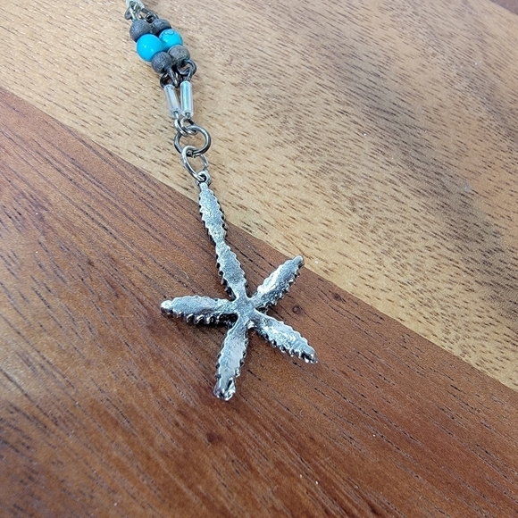 Zuni Style Faux Turquoise Beaded Necklace Star Starfish - Picture 14 of 17